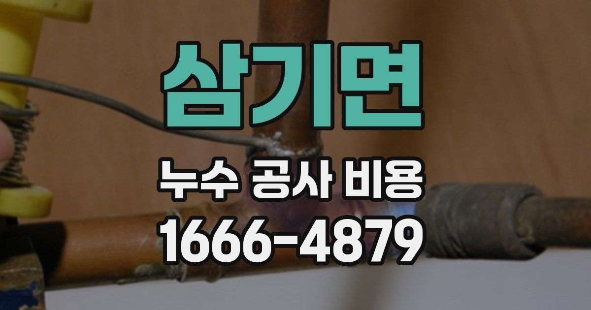 삼기면 누수 공사 비용
