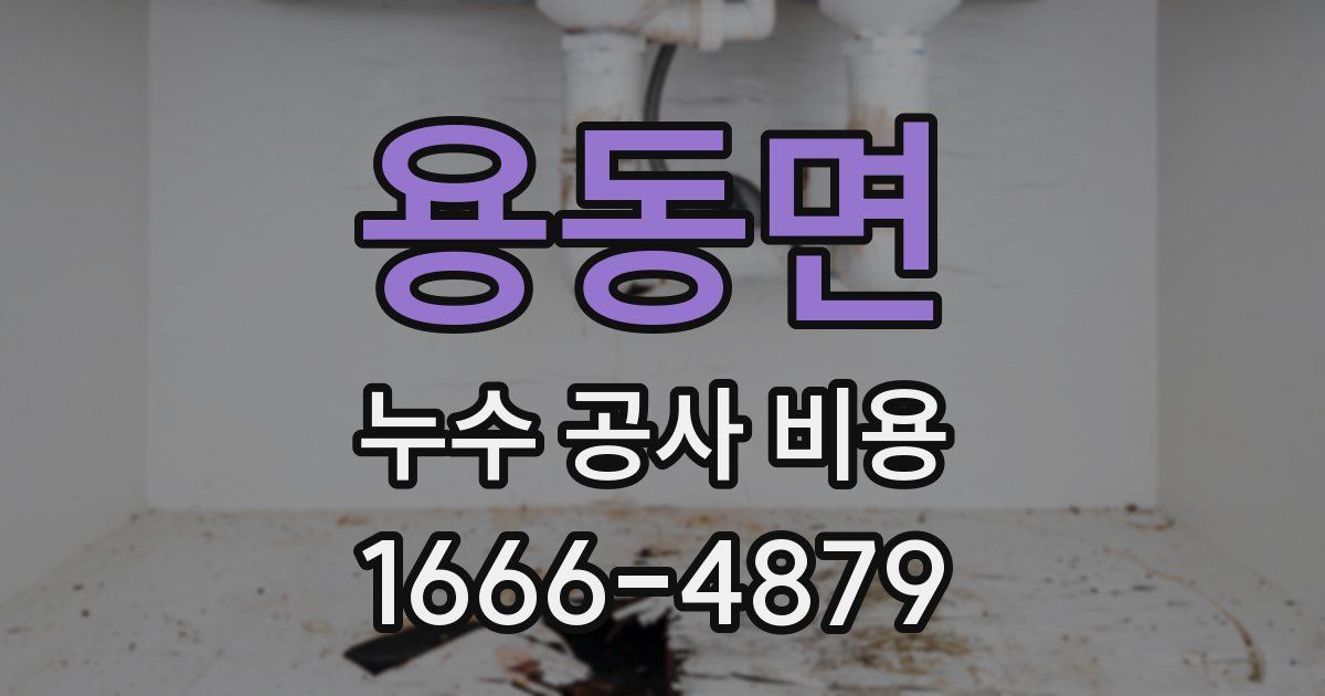 용동면 누수 공사 비용