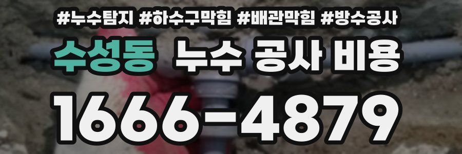 수성동 누수 공사 비용