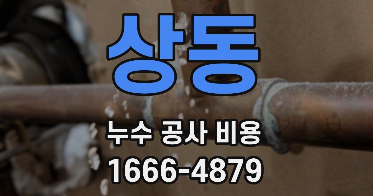 상동 누수 공사 비용