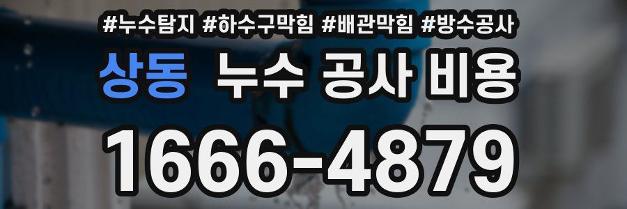 상동 누수 공사 비용