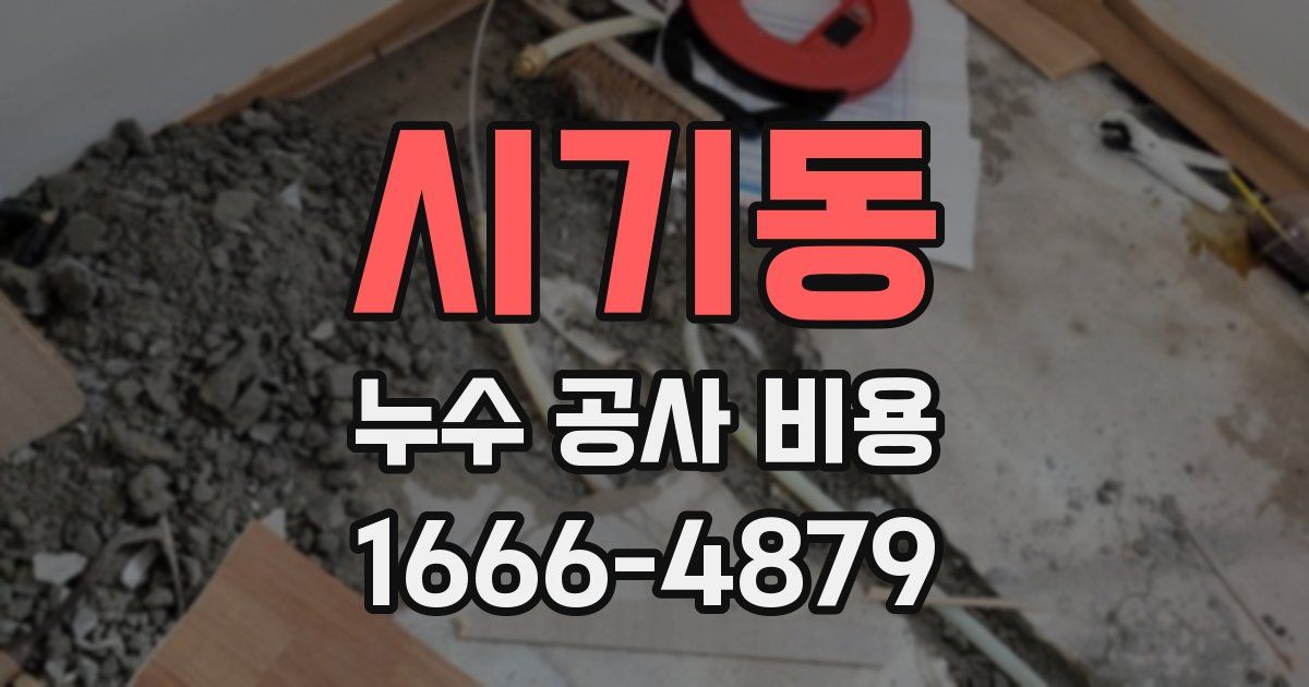 시기동 누수 공사 비용