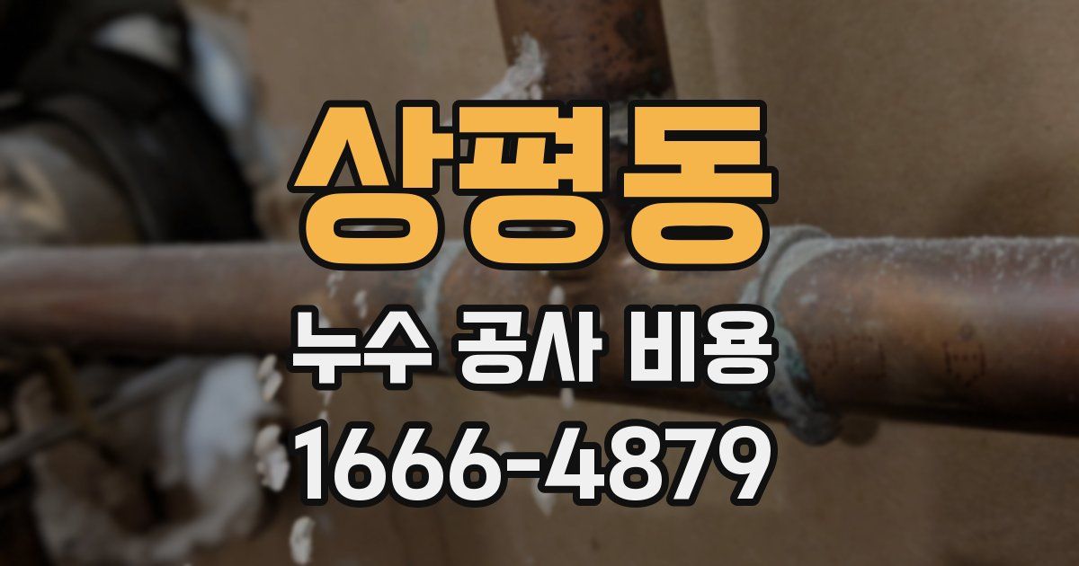 상평동 누수 공사 비용