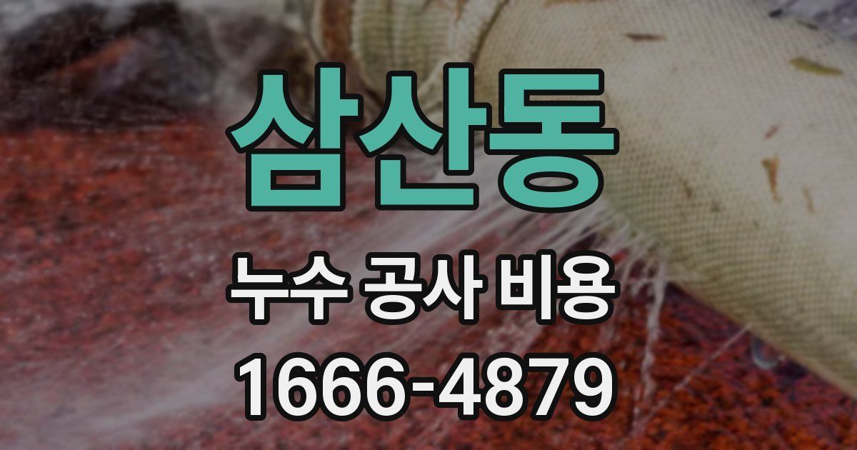 삼산동 누수 공사 비용