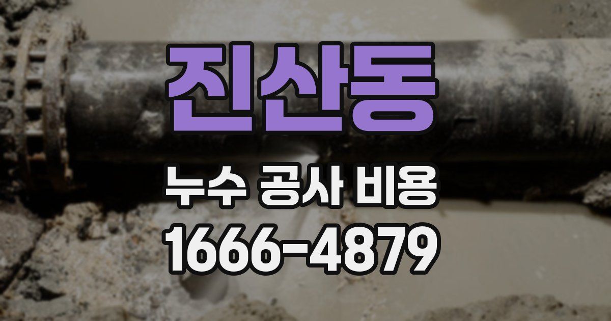 진산동 누수 공사 비용