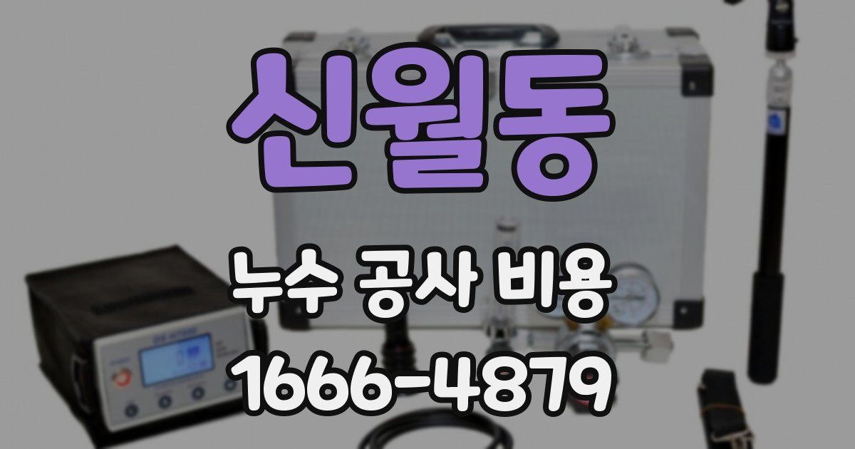 신월동 누수 공사 비용
