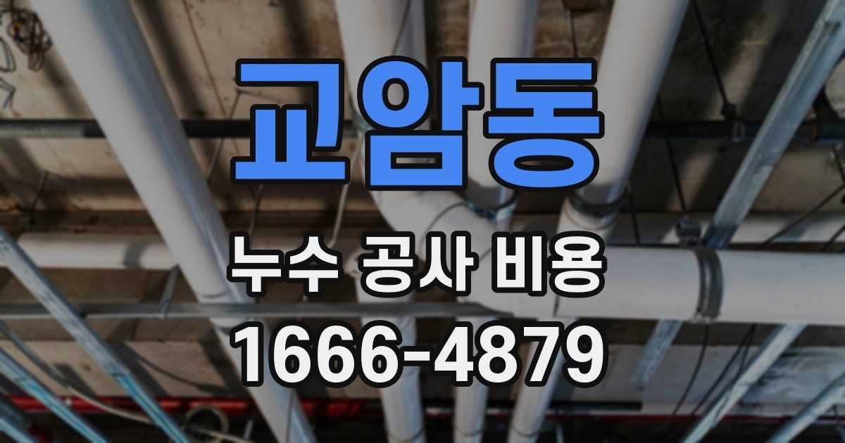교암동 누수 공사 비용