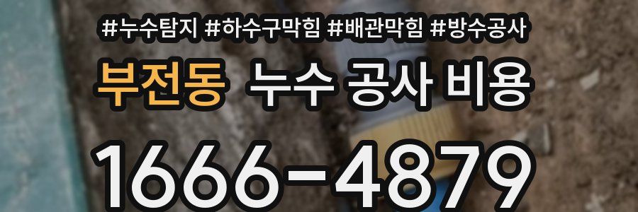 부전동 누수 공사 비용