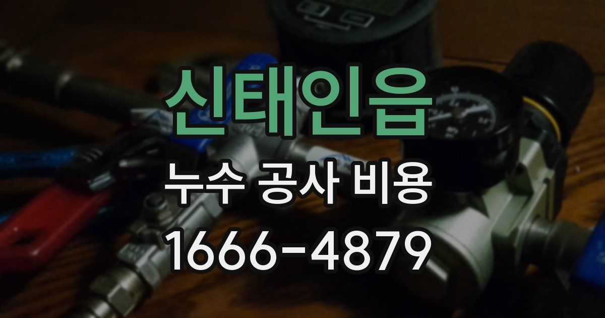 신태인읍 누수 공사 비용
