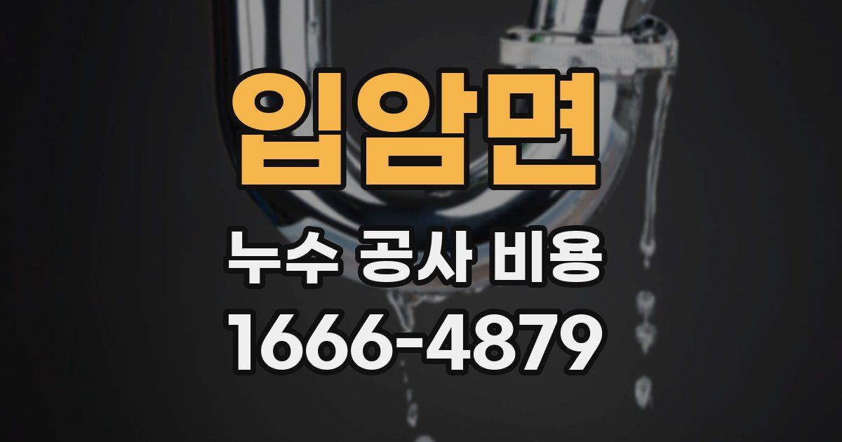 입암면 누수 공사 비용