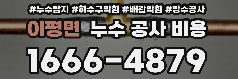 이평면 누수 공사 비용