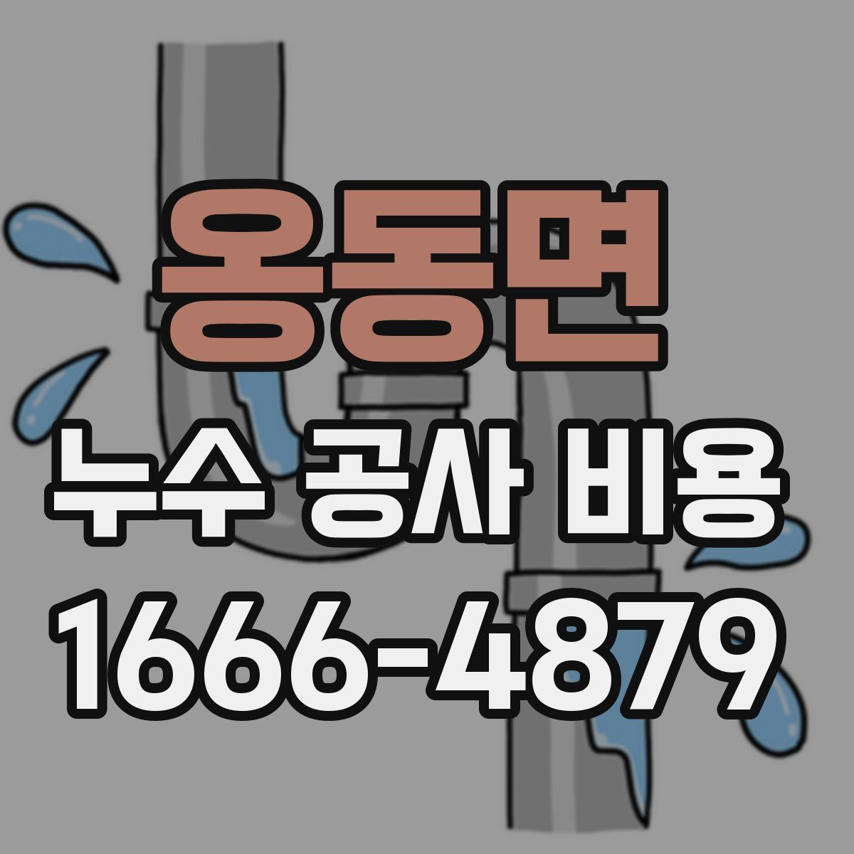 옹동면 누수 공사 비용