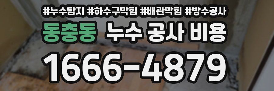 동충동 누수 공사 비용