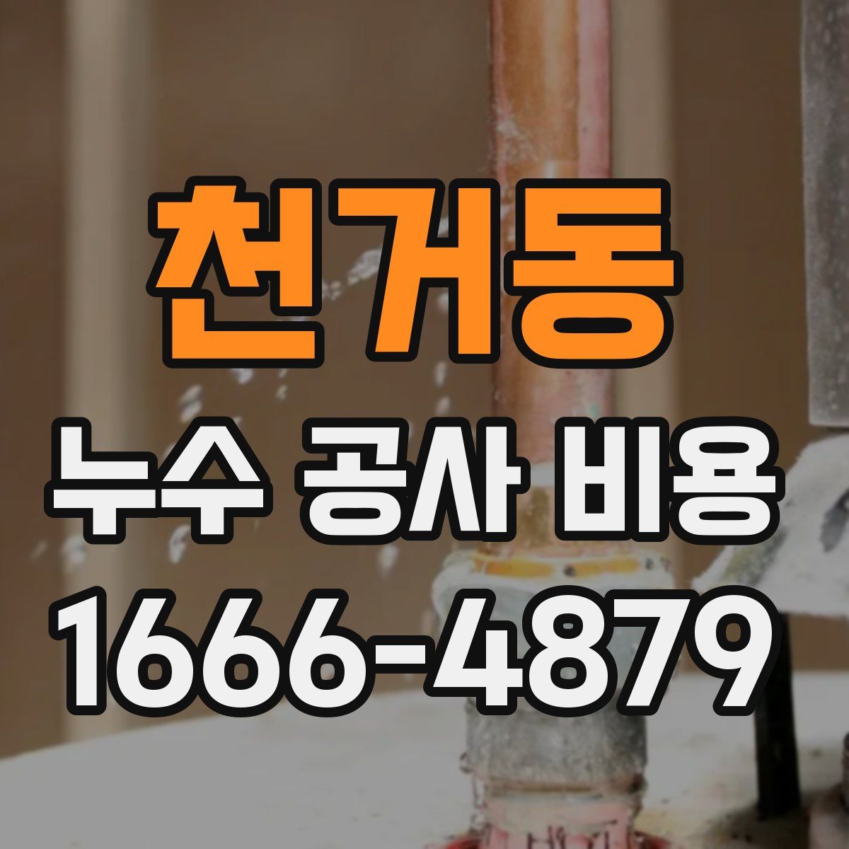 천거동 누수 공사 비용