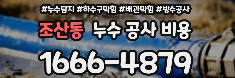 조산동 누수 공사 비용
