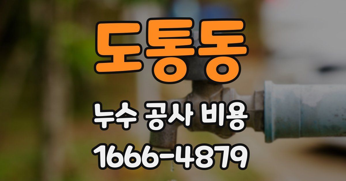 도통동 누수 공사 비용