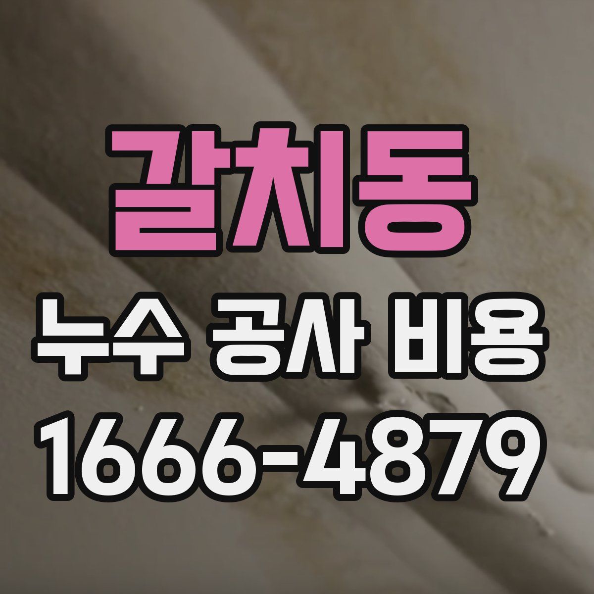 갈치동 누수 공사 비용