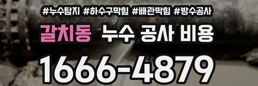 갈치동 누수 공사 비용