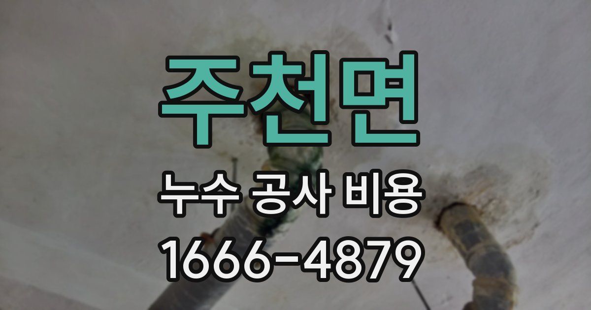 주천면 누수 공사 비용