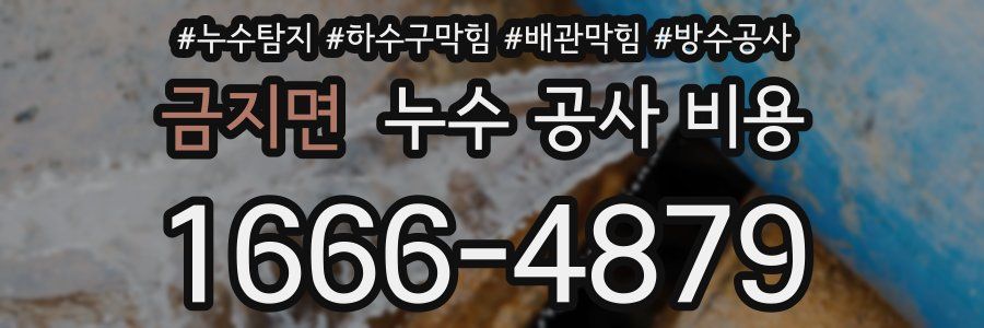 금지면 누수 공사 비용