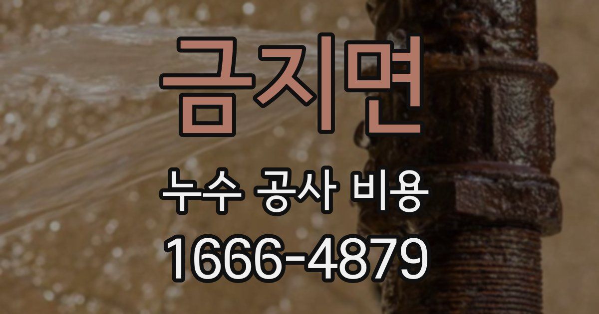 금지면 누수 공사 비용