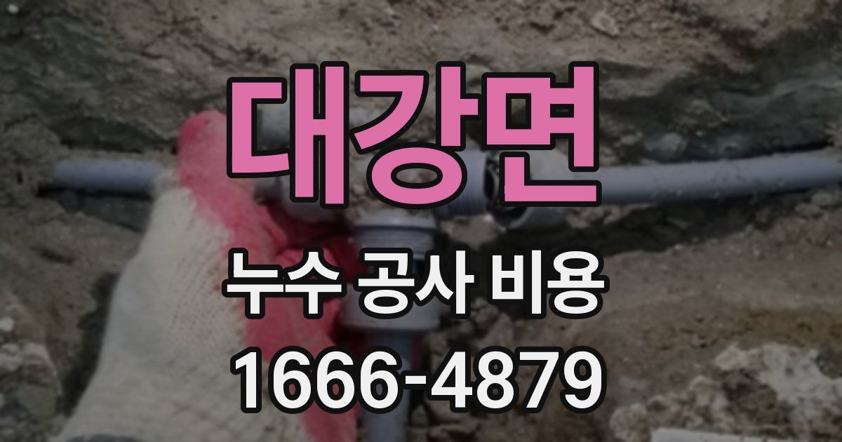 대강면 누수 공사 비용