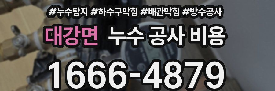 대강면 누수 공사 비용