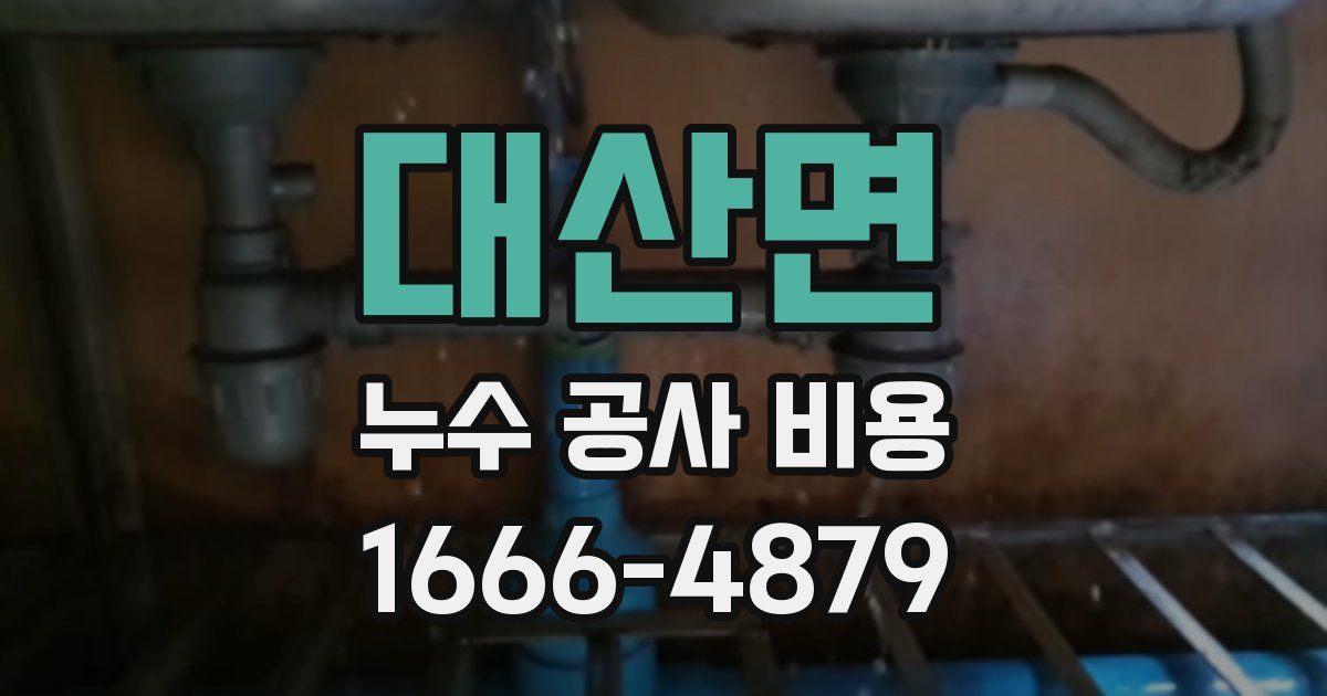 대산면 누수 공사 비용