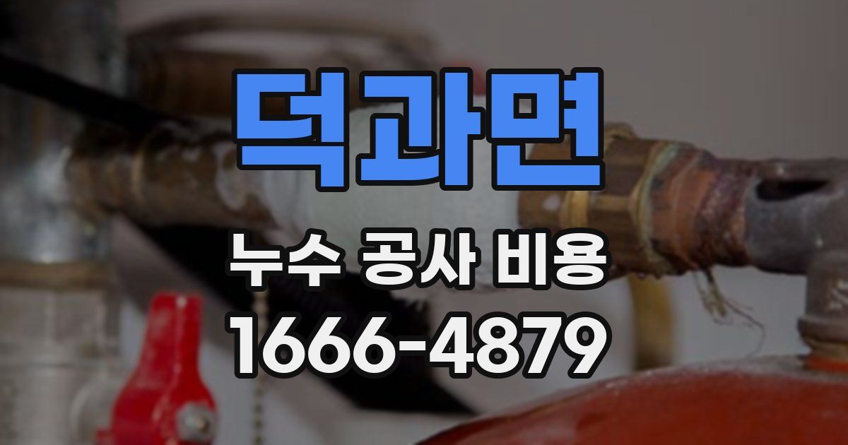 덕과면 누수 공사 비용