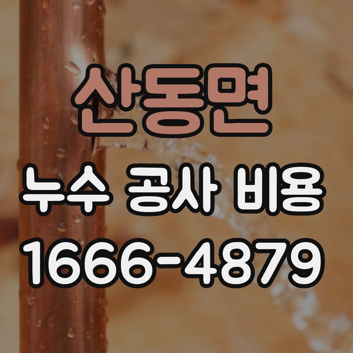산동면 누수 공사 비용