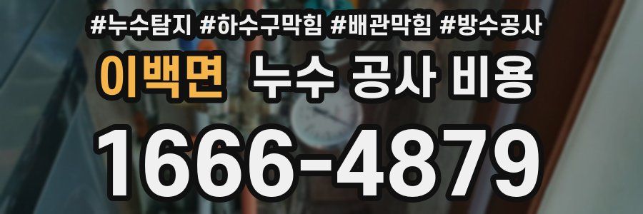 이백면 누수 공사 비용