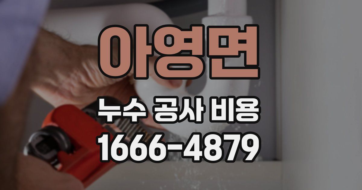 아영면 누수 공사 비용
