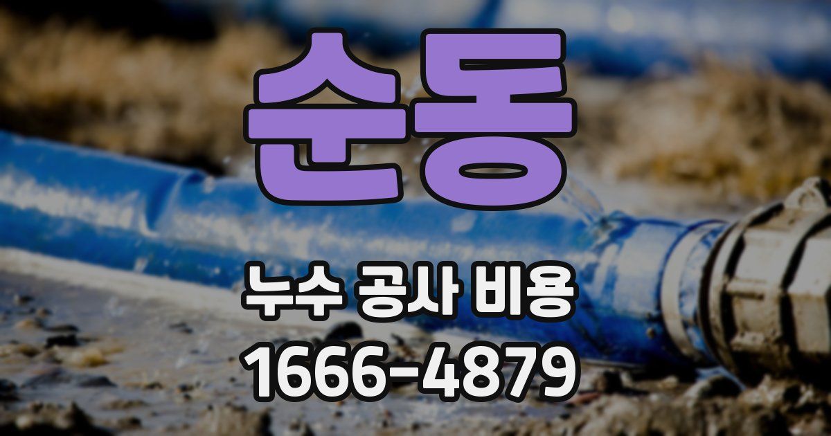 순동 누수 공사 비용