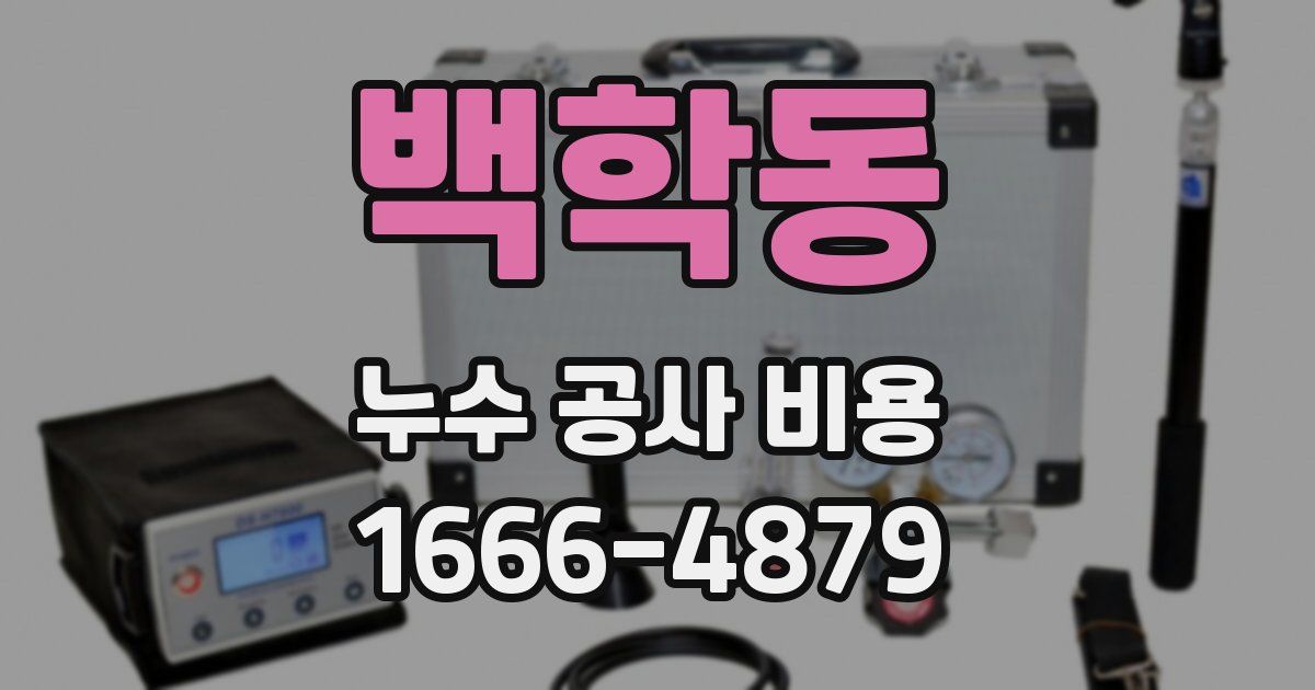 백학동 누수 공사 비용