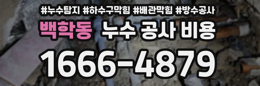 백학동 누수 공사 비용