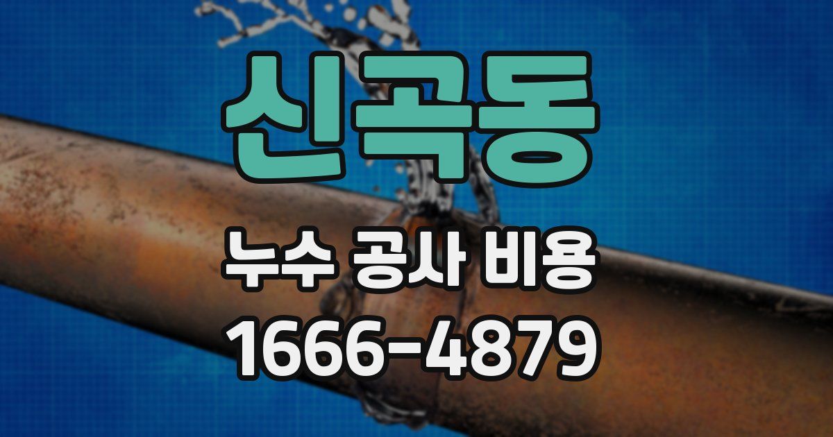 신곡동 누수 공사 비용