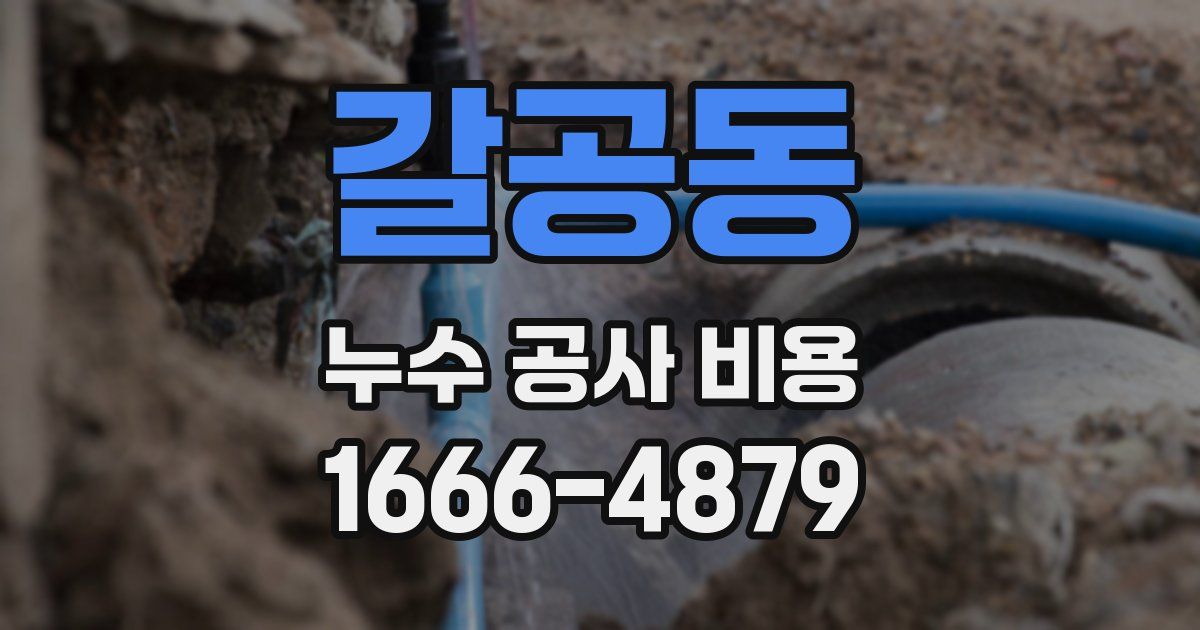 갈공동 누수 공사 비용