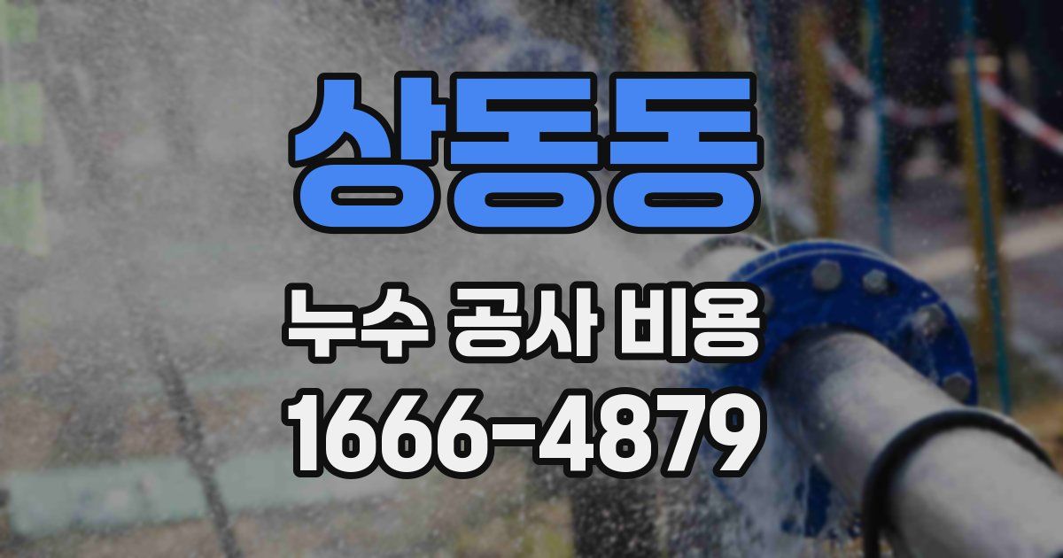 상동동 누수 공사 비용