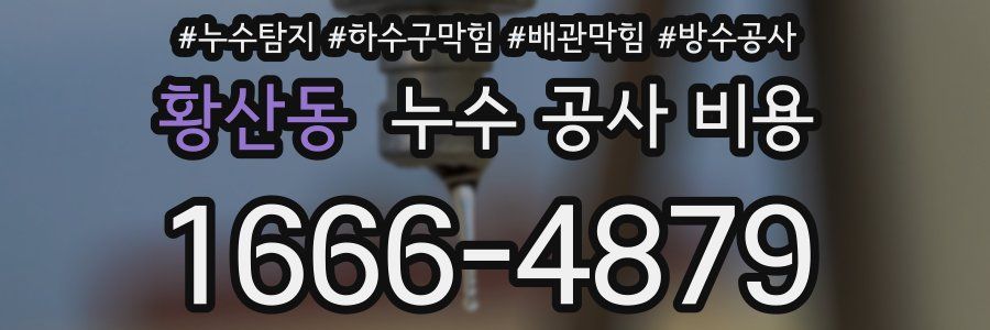 황산동 누수 공사 비용
