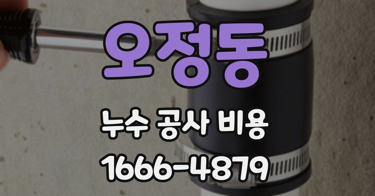오정동 누수 공사 비용