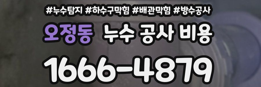 오정동 누수 공사 비용