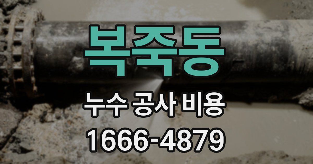 복죽동 누수 공사 비용
