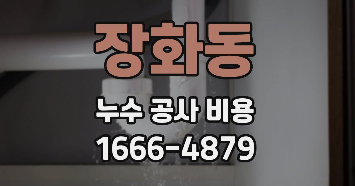 장화동 누수 공사 비용