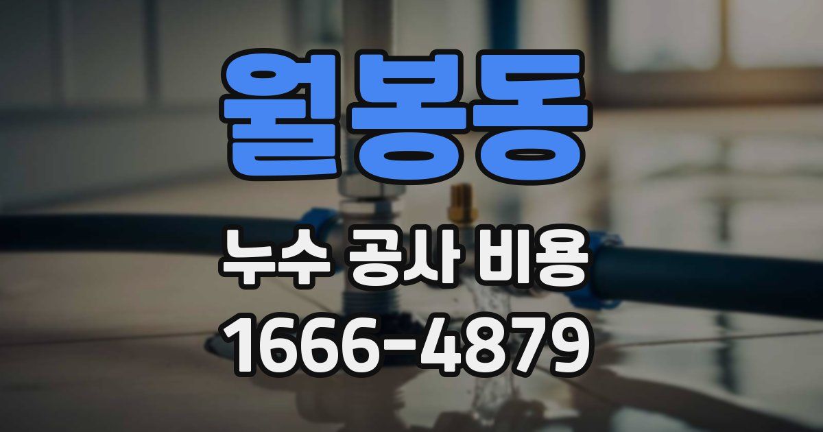 월봉동 누수 공사 비용