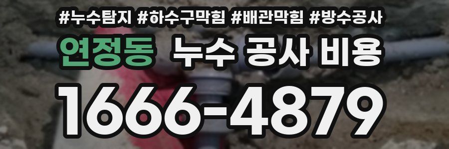 연정동 누수 공사 비용