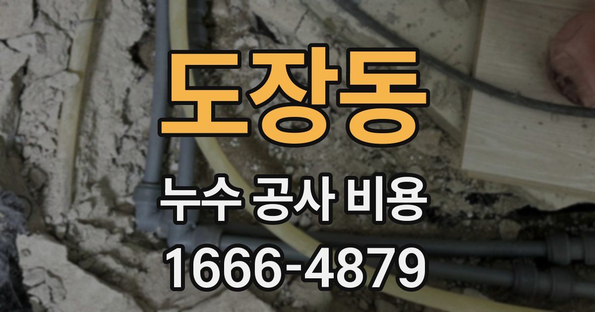 도장동 누수 공사 비용