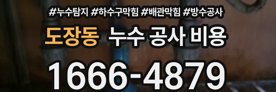 도장동 누수 공사 비용