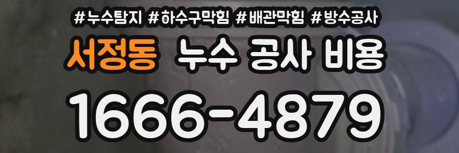 서정동 누수 공사 비용