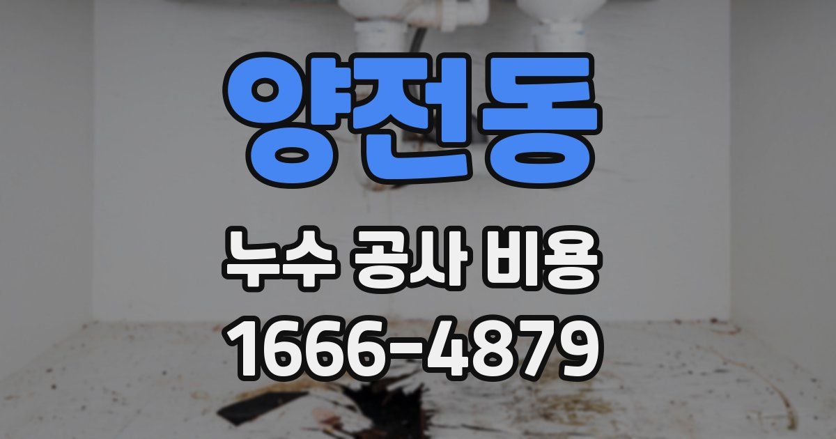 양전동 누수 공사 비용