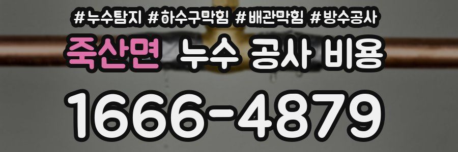 죽산면 누수 공사 비용